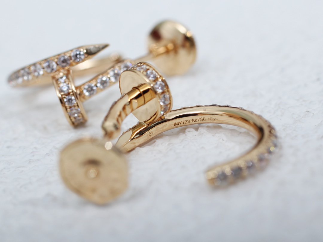 [Baslove]JUSTE イヤリング 12.75MM ピンクゴールド ダイヤモンド