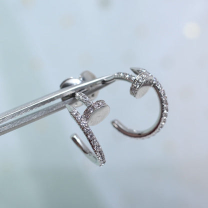 [Violet JW]JUSTE EARRINGS 12.75MM SILVER DIAMOND