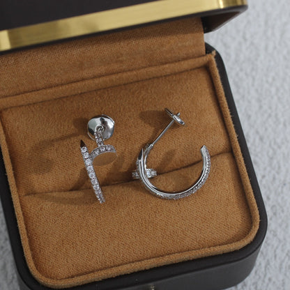 [Violet JW]JUSTE EARRINGS 12.75MM SILVER DIAMOND