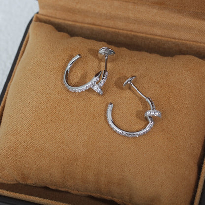 [Violet JW]JUSTE EARRINGS 12.75MM SILVER DIAMOND