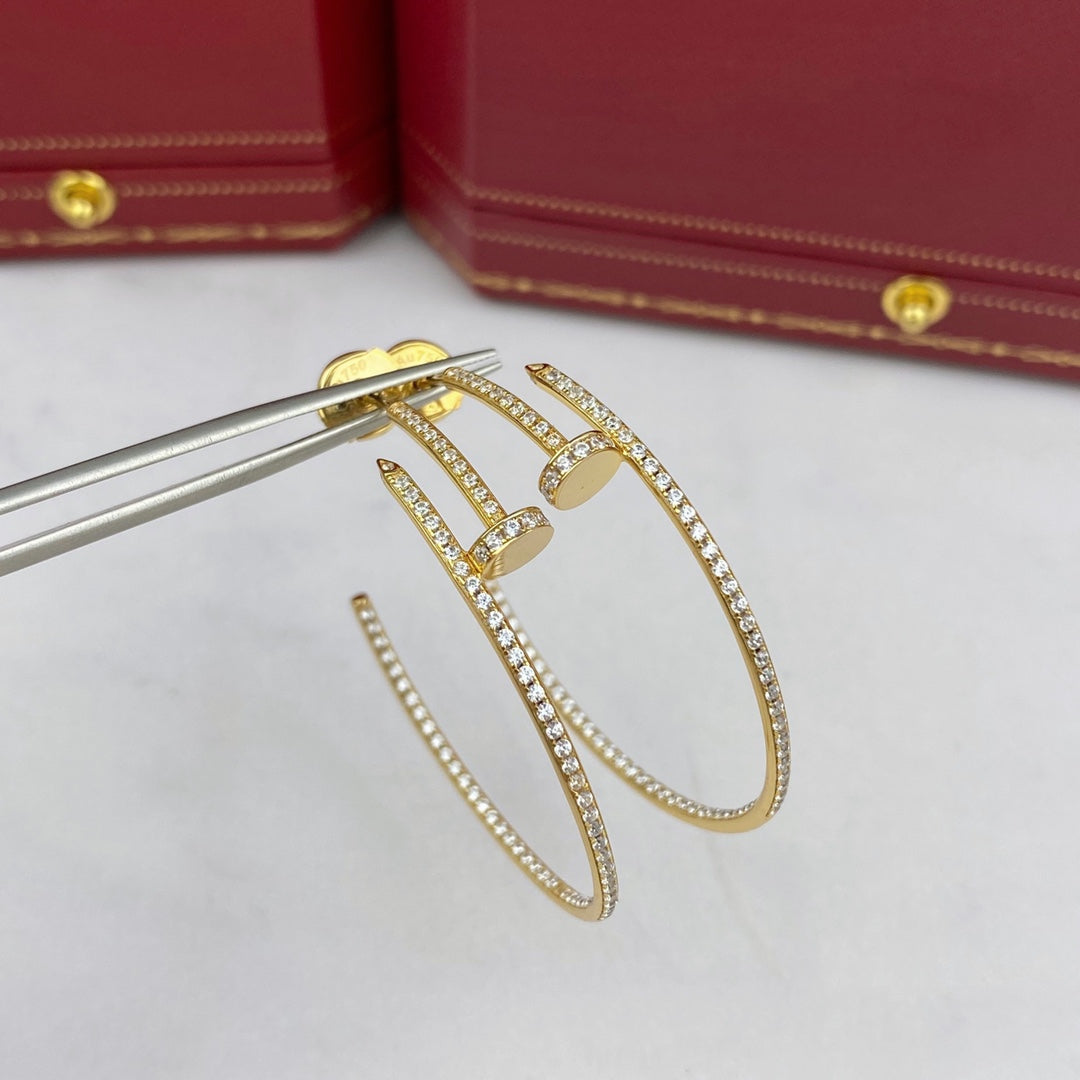 [Violet JW]JUSTE EARRINGS FULL DIAMONDS 1.8MM