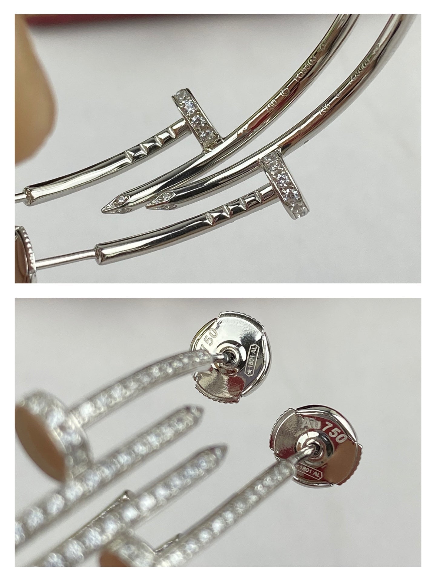 [Violet JW]JUSTE EARRINGS FULL DIAMONDS 1.8MM