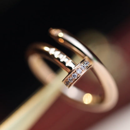 [Baslove]JUSTE リング 2.65MM ピンクゴールド ダイヤモンド