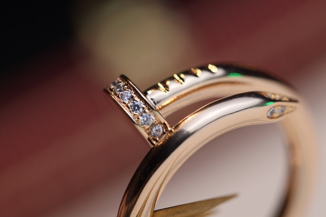 [Baslove]JUSTE リング 2.65MM ピンクゴールド ダイヤモンド