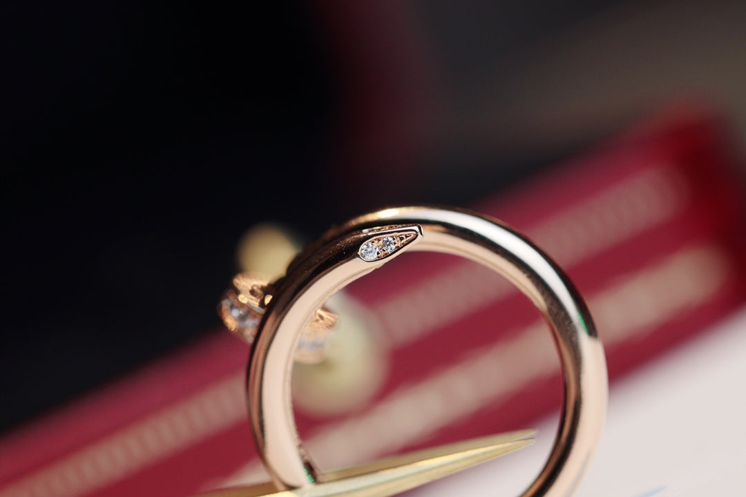 [Baslove]JUSTE リング 2.65MM ピンクゴールド ダイヤモンド