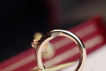 [Baslove]JUSTE リング 2.65MM ピンクゴールド ダイヤモンド
