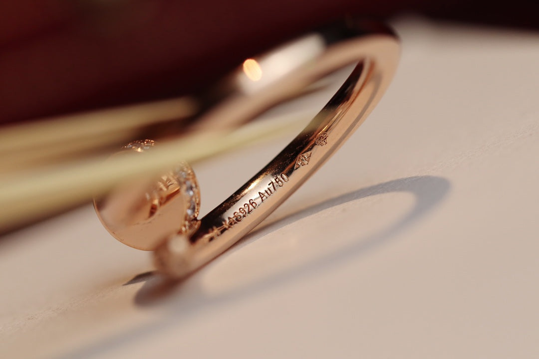 [Baslove]JUSTE リング 2.65MM ピンクゴールド ダイヤモンド