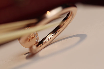 [Baslove]JUSTE リング 2.65MM ピンクゴールド ダイヤモンド