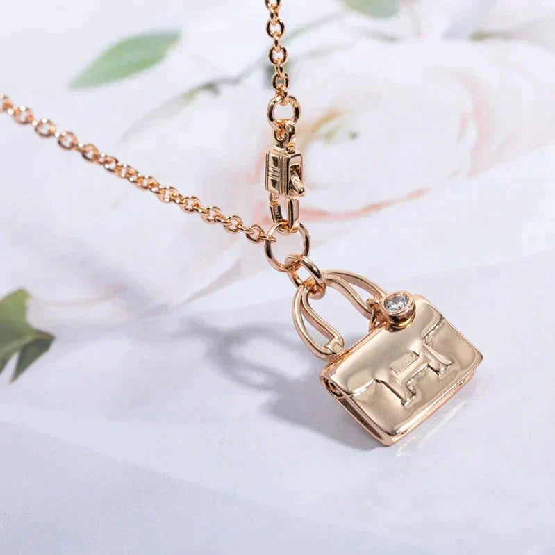 [Baslove]AMULETT ANHÄNGER ROSÉGOLD HALSKETTE