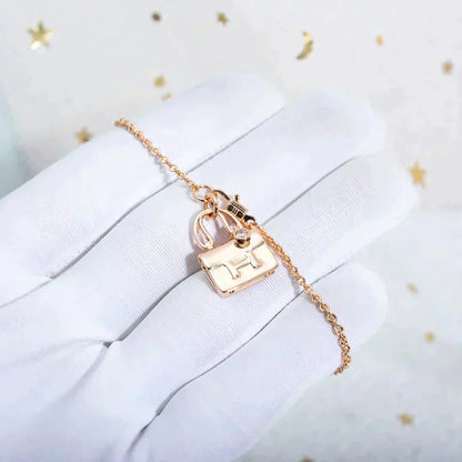 [Baslove]AMULETT ANHÄNGER ROSÉGOLD HALSKETTE