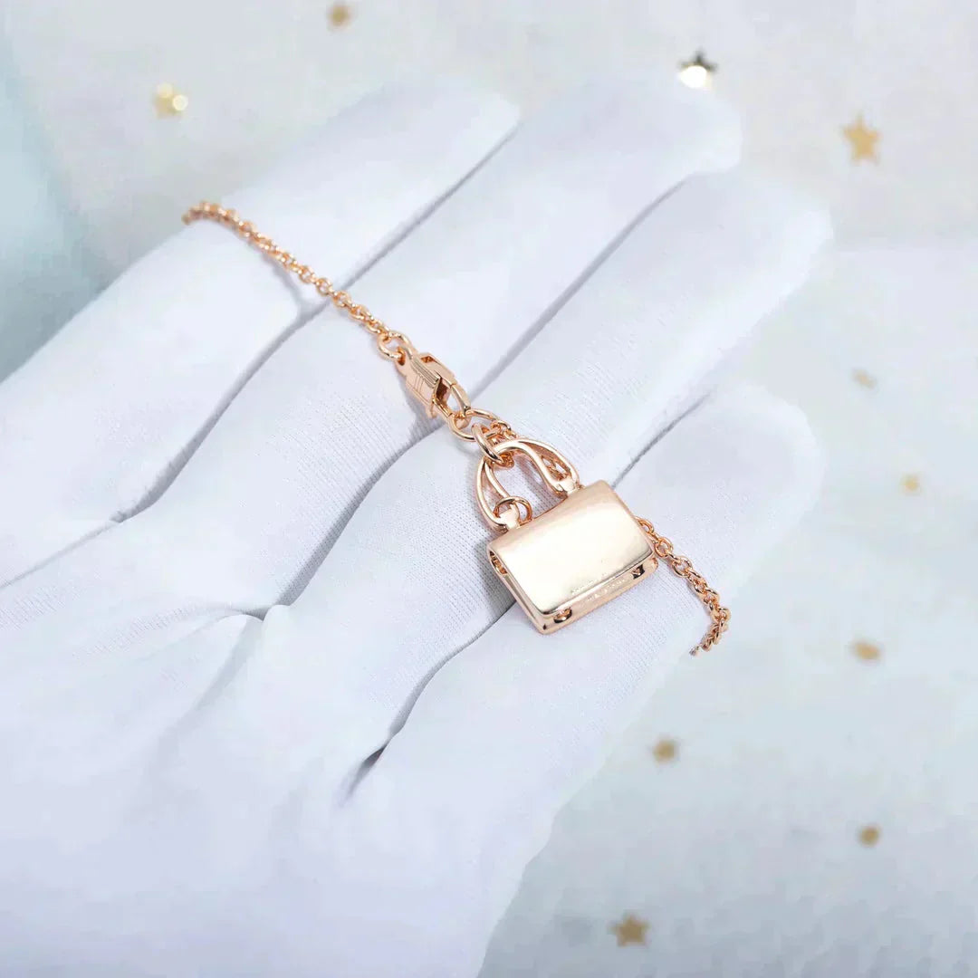 [Baslove]AMULETT ANHÄNGER ROSÉGOLD HALSKETTE
