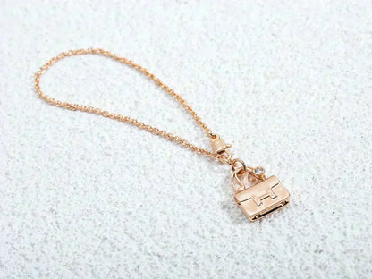[Baslove]AMULETT ANHÄNGER ROSÉGOLD HALSKETTE
