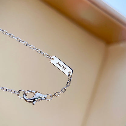 [Violet JW]CLOVER DIAMOND NECKLACE SILVER