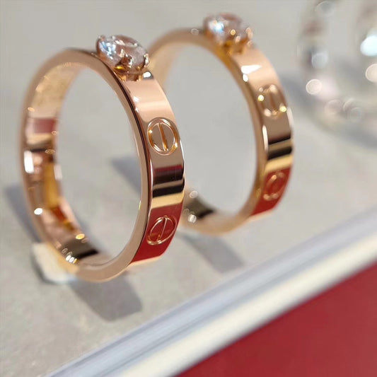 [Baslove]ラブリング 3.6MM 1ビッグダイヤモンド