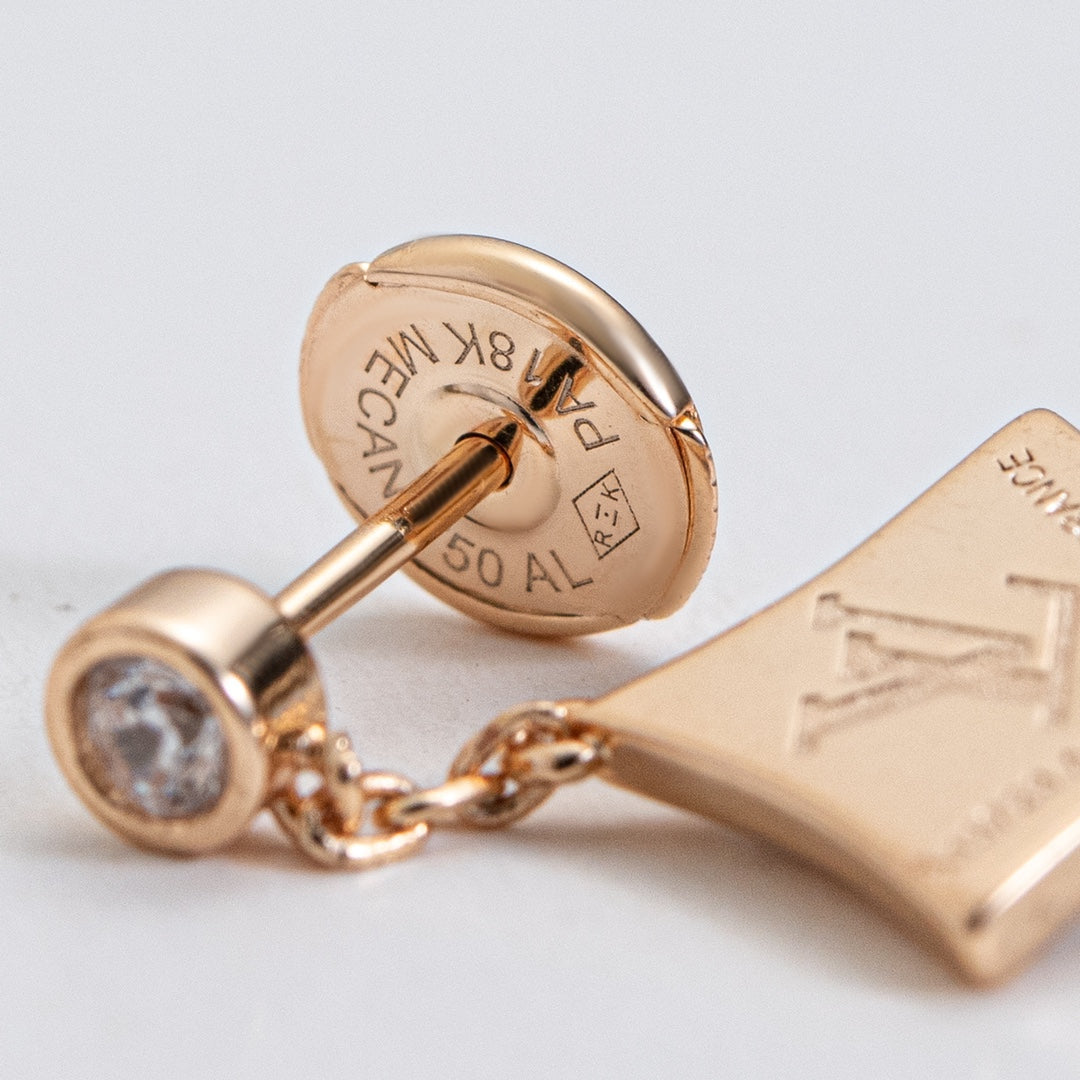 [Baslove]Stern Diamanten Ohrringe Gold
