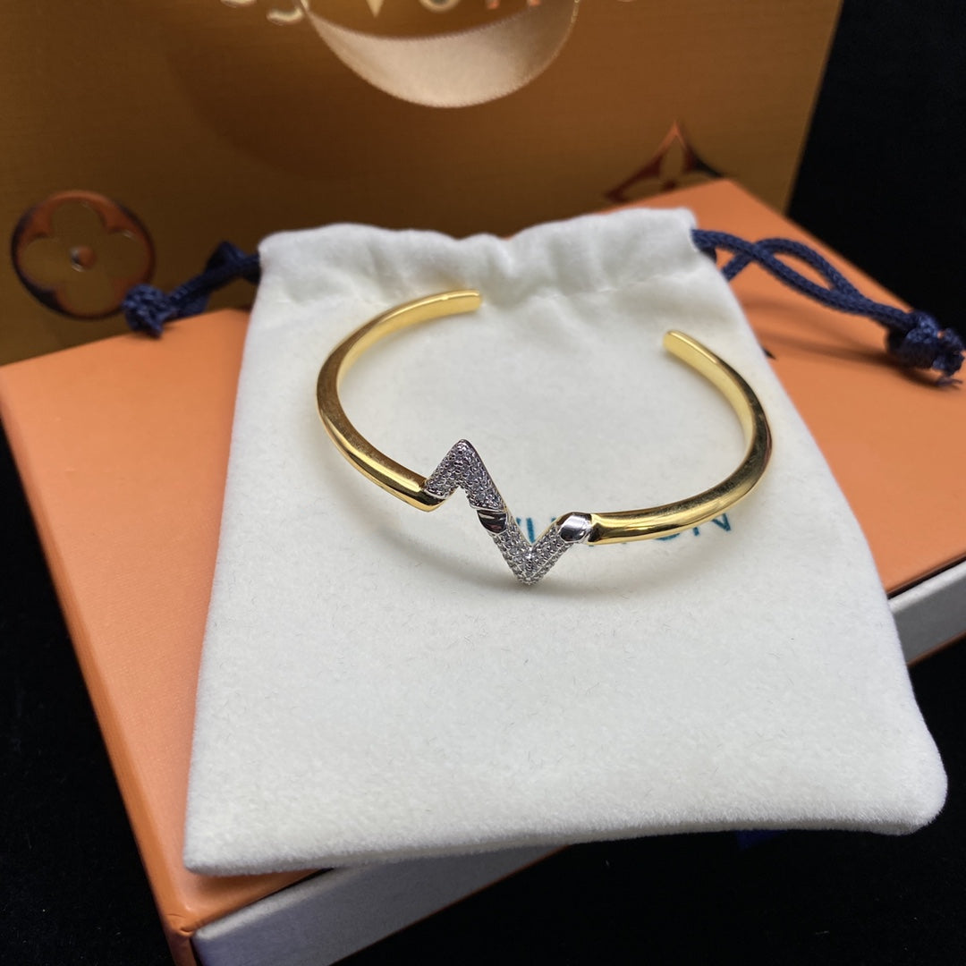 [Baslove]VOLTE UPSITE DOWN DIAMANT GOLD OFFENES ARMBAND