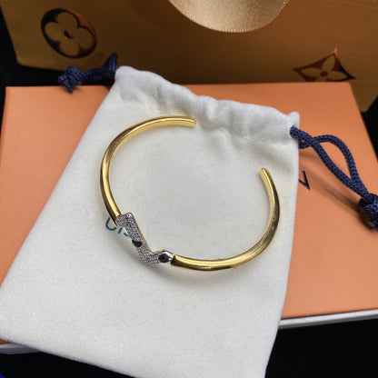 [Baslove]VOLTE UPSITE DOWN DIAMANT GOLD OFFENES ARMBAND