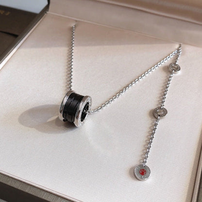 [Violet JW]ZERO 1 BLACK CERAMIC SILVER NECKLACE