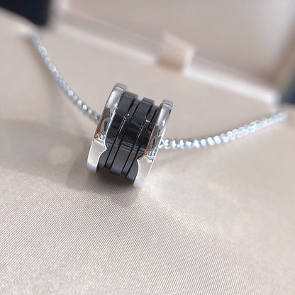 [Violet JW]ZERO 1 BLACK CERAMIC SILVER NECKLACE