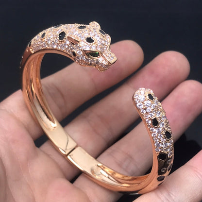 [Baslove] PANTHERE GROSSES ARMBAND MIT DIAMANTEN