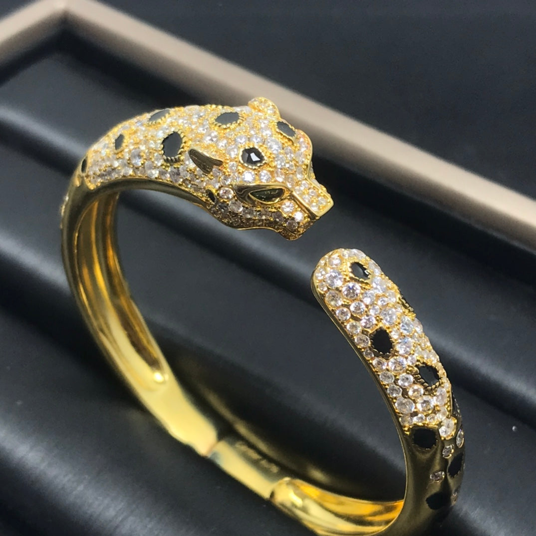 [Baslove] PANTHERE GROSSES ARMBAND MIT DIAMANTEN