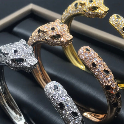 [Baslove] PANTHERE GROSSES ARMBAND MIT DIAMANTEN