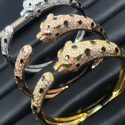 [Baslove] PANTHERE GROSSES ARMBAND MIT DIAMANTEN
