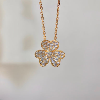 [Baslove]BLUMEN-DIAMANT-HALSKETTE