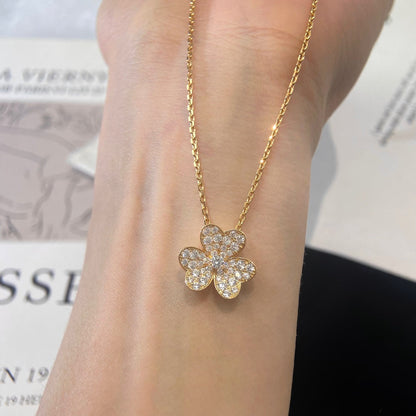 [Baslove]BLUMEN-DIAMANT-HALSKETTE
