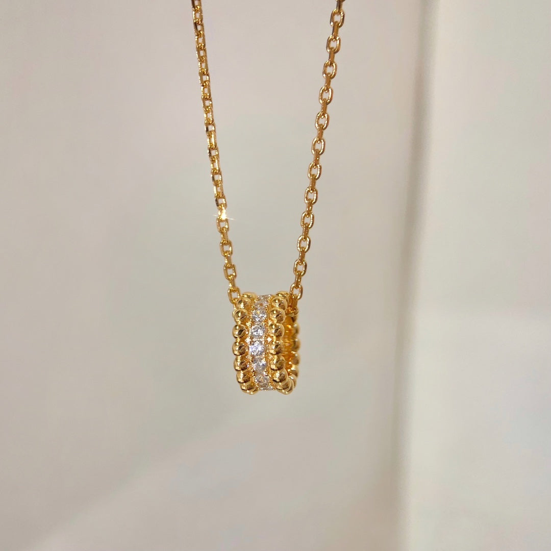 [Baslove]PERLEE DIAMANT HALSKETTE