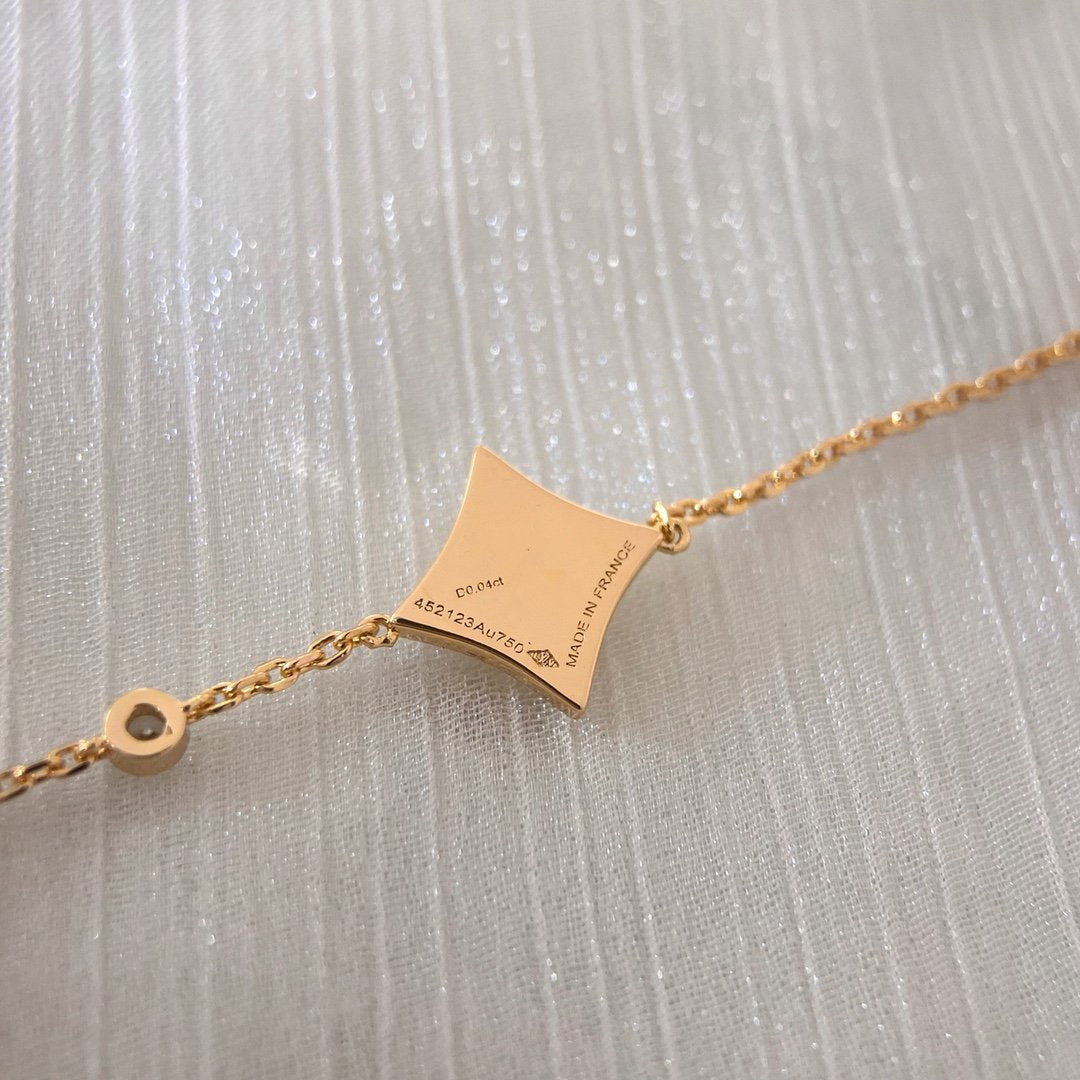 [Baslove]FARBE STAR ROSA GOLD DIAMANT ARMBAND