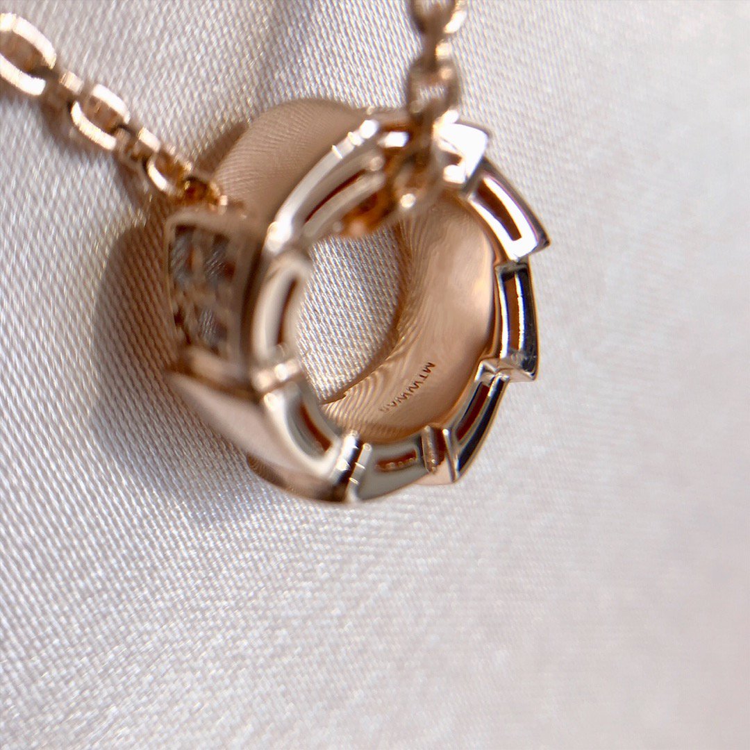 [Violet JW]SERPENTI PEDANT DIAMOND PINK GOLD NECKLACE