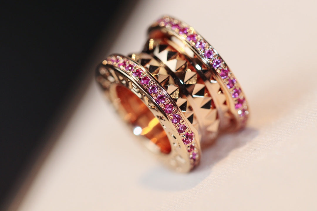 [Baslove]ZERO 1 ROCK ROSA GOLD ROSA DIAMANT HALSKETTE