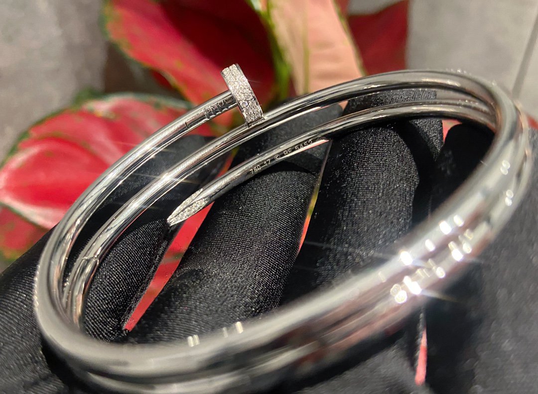 [Baslove]JUSTE ブレスレット 3.5MM ダブルロウ シルバー ダイヤモンド