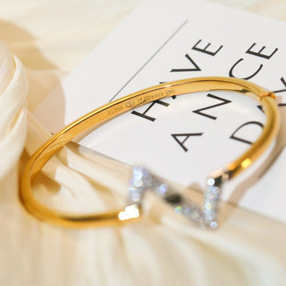 [Baslove]VOLTE UPSITE DOWN GOLD DIAMANT ARMBAND