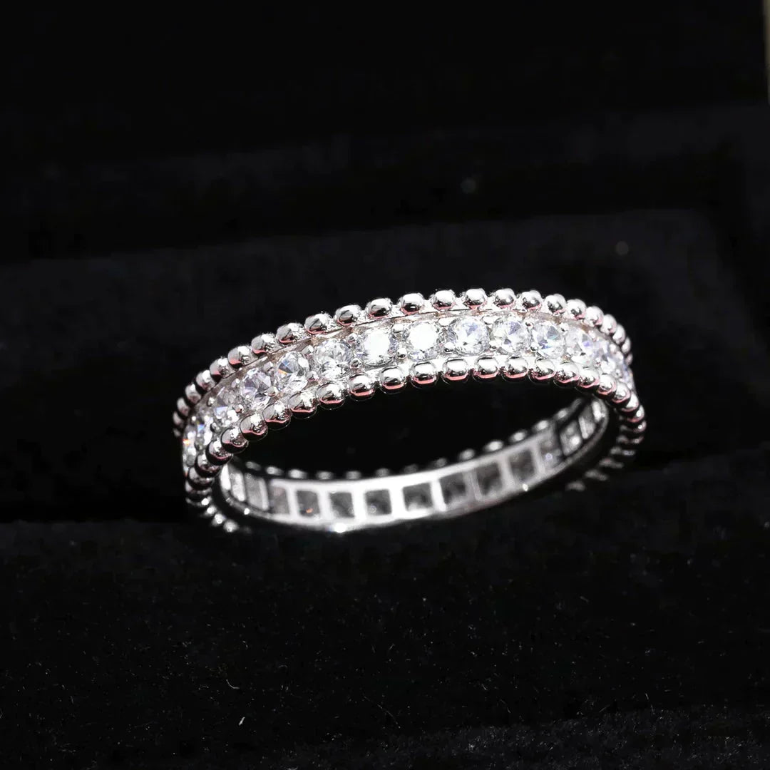 [Baslove] PERLEE DIAMANT SILBERRING