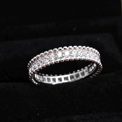 [Baslove] PERLEE DIAMANT SILBERRING