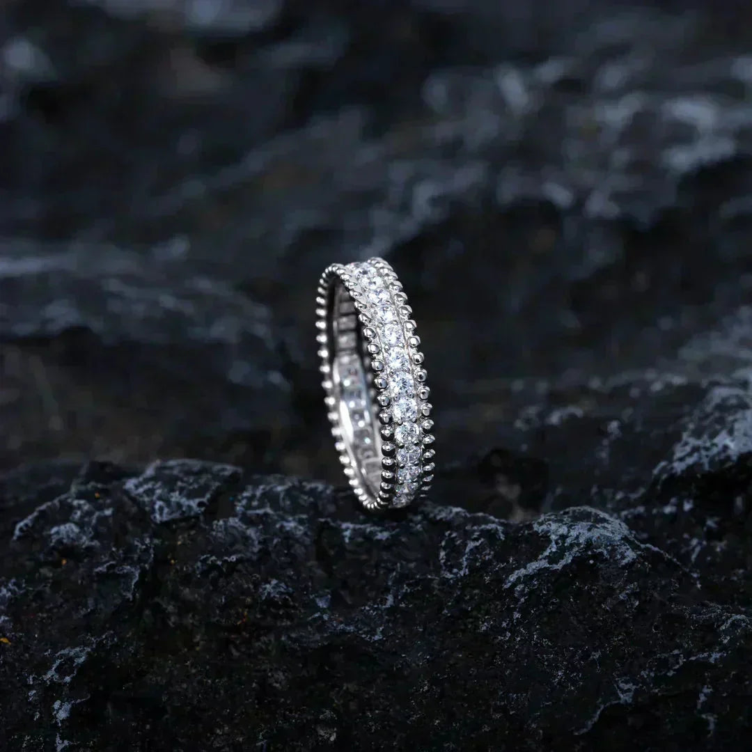 [Baslove] PERLEE DIAMANT SILBERRING