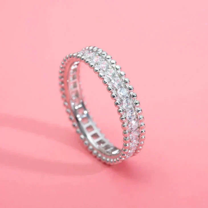 [Baslove] PERLEE DIAMANT SILBERRING