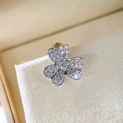[Baslove]CLOVER COMOS DIAMANT OHRRINGE SILBER