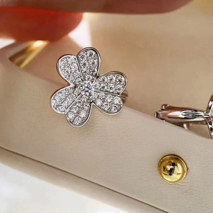 [Baslove]CLOVER COMOS DIAMANT OHRRINGE SILBER