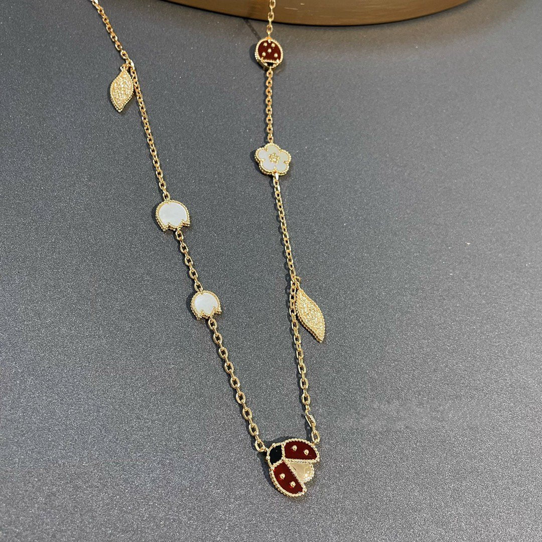[Violet JW]LUCKY SPRING 15 MOTIFS GOLD NECKLACE