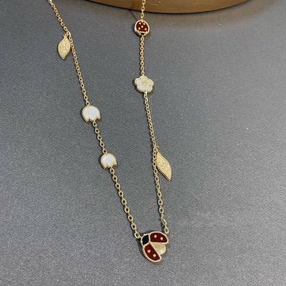 [Violet JW]LUCKY SPRING 15 MOTIFS GOLD NECKLACE
