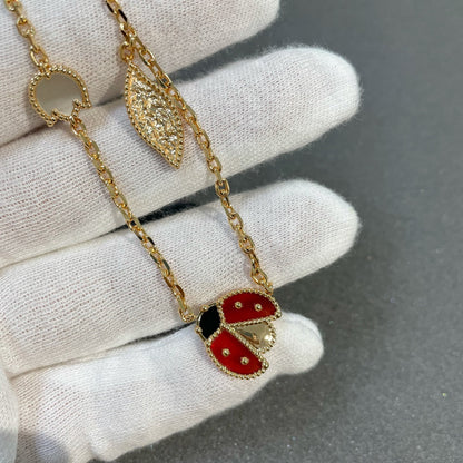 [Violet JW]LUCKY SPRING 15 MOTIFS GOLD NECKLACE