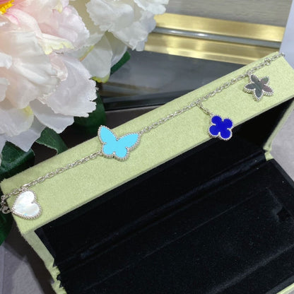 [Violet JW]LUCKY SPRING SILVER BRACELET 4 MOTIF