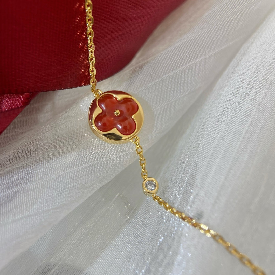 [Baslove]Armband mit Sonnenanhänger und Karneol