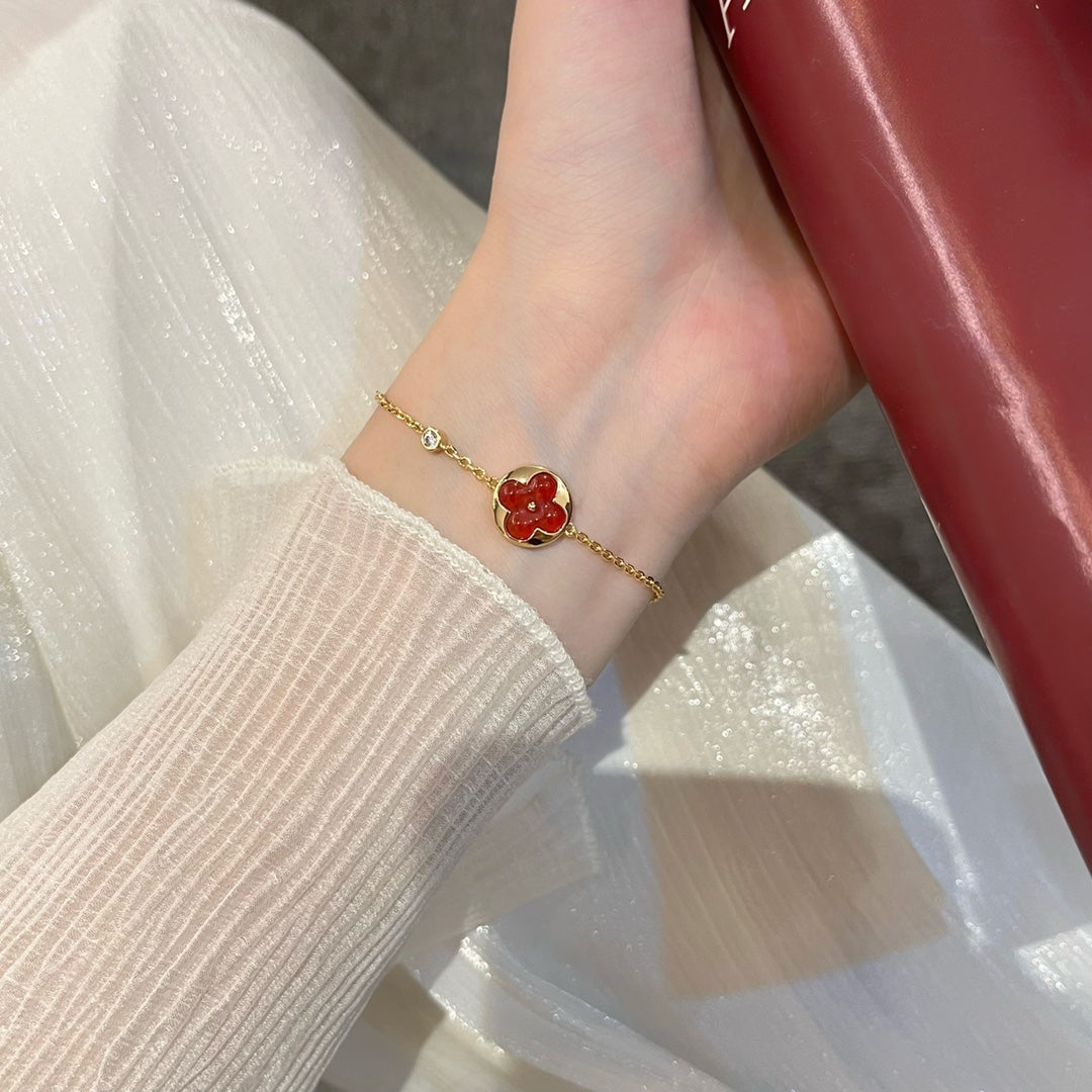 [Baslove]Armband mit Sonnenanhänger und Karneol