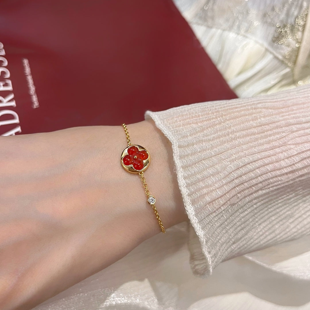 [Baslove]Armband mit Sonnenanhänger und Karneol