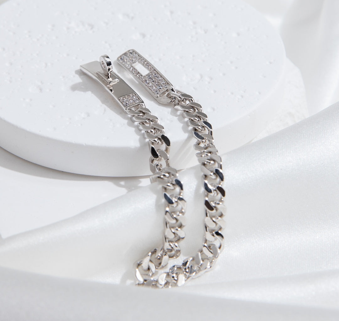 [Baslove]KELLY KETTE SILBER DIAMANT ARMBAND