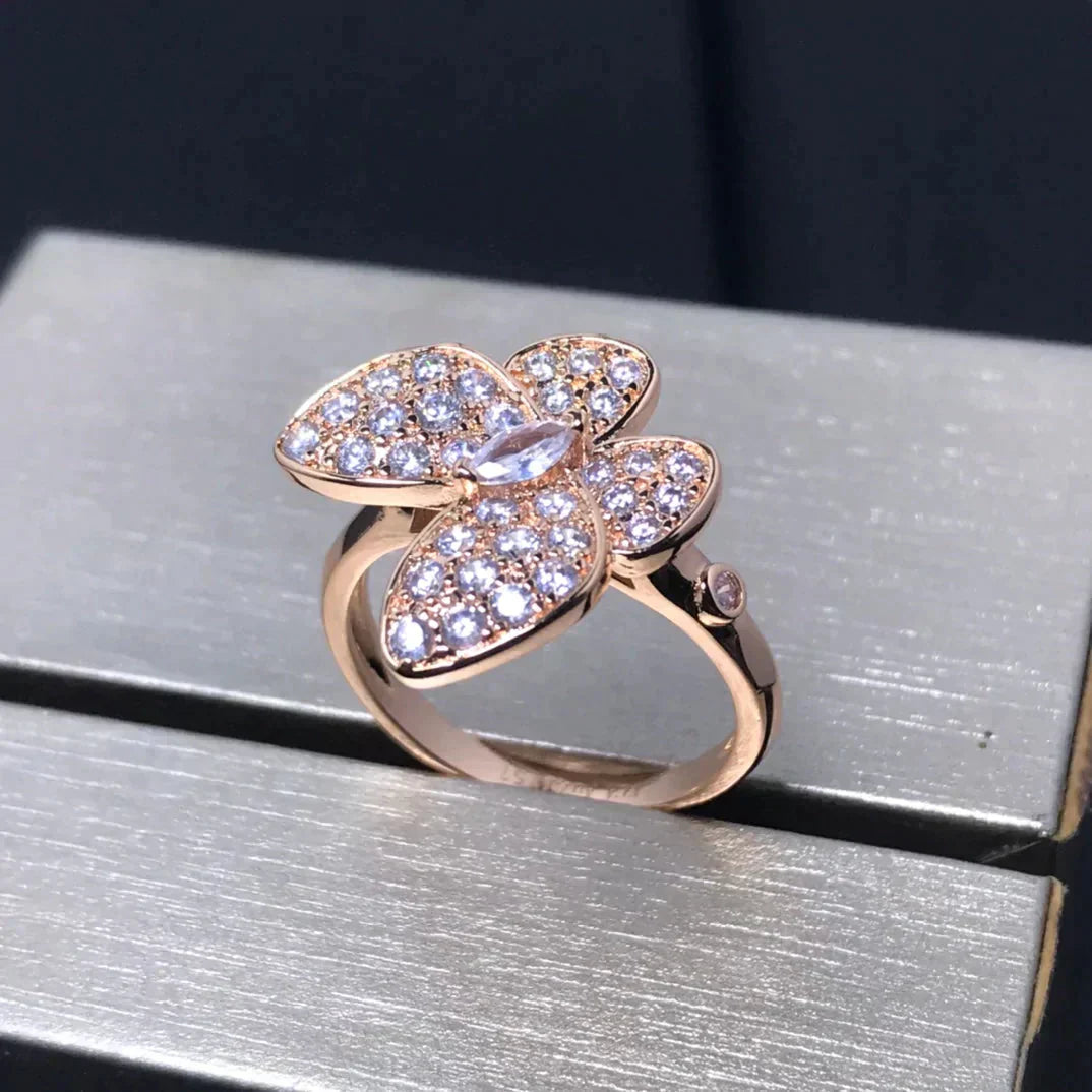 [Baslove] SCHMETTERLINGS-ROSAGOLD-DIAMANTRING